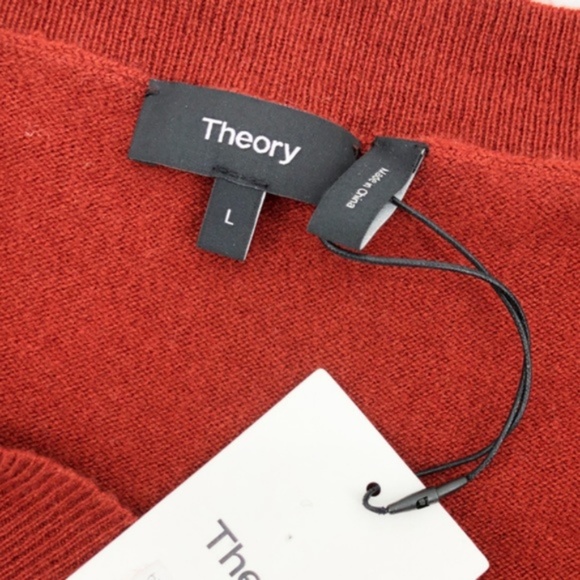 Theory Cold Shoulder 100% Cashmere Sweater Red - Picture 6 of 7